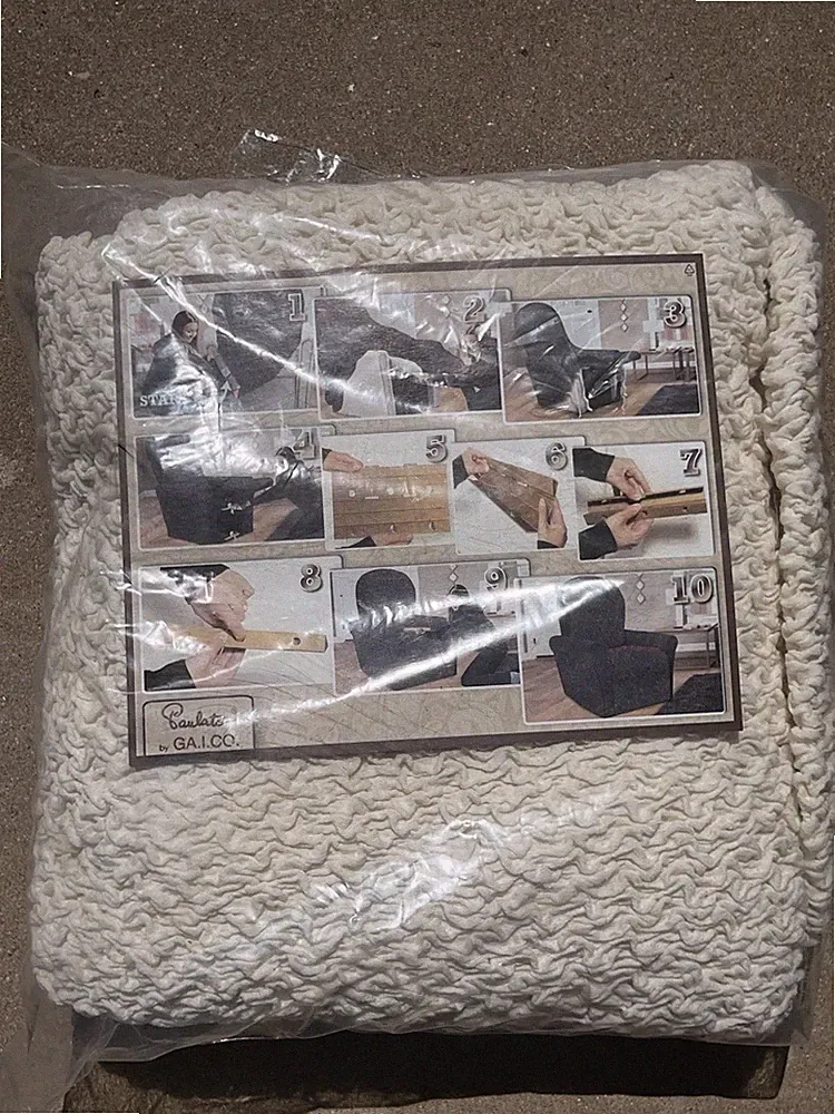 Paulato By GA.I.CO. Stretchy Recliner Cover Form Fit Furniture Protector IVORY