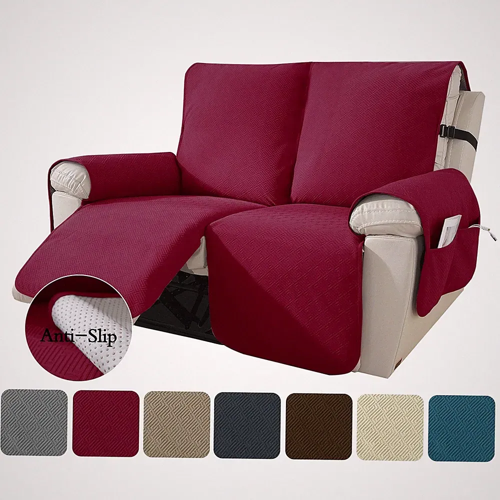 Recliner Chair Cover Mat Quilted Non Slip Slipcover Protector For Lazy Boy Sofa